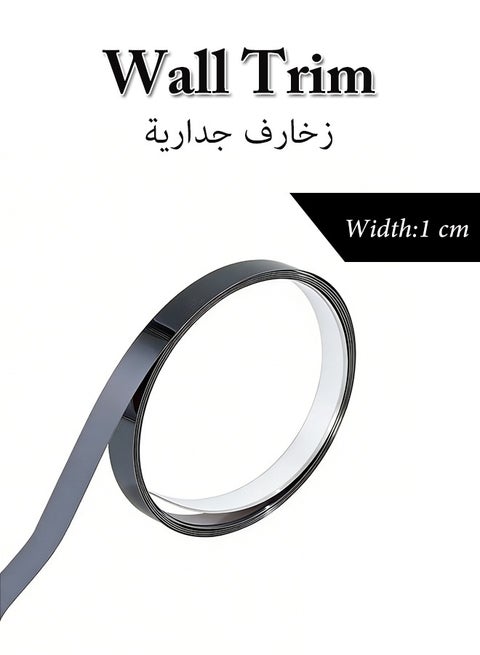 Wall Trim Molding, Self-Adhesive Wall Trim, Waterproof And Moisture-Proof Sealing Strip,Peel And Stick Metal Trim,Suitable For Diy Wall Decoration Strips On Mirror Frames, Cabinets, Tiles, Etc. In Homes, Restaurants And Other Places.